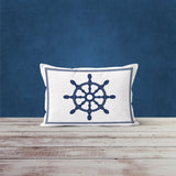 Rudder / White Double Sided Pillow Case