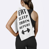 Eat Sleep Train Repeat v2 Sports Towel