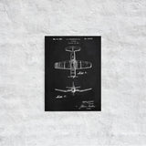 F4U Corsair Chalkboard Kanvas Tablo