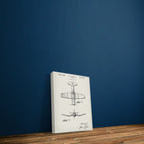 F4U Corsair Ivory Kanvas Tablo