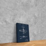 F4U Corsair Navyblue Canvas Print