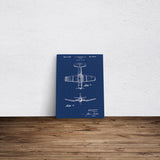 F4U Corsair Blueprint Canvas Print