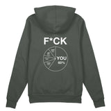F*CK YOU Pie Chart Oversize Hoodie – Antrasit – arka görünüm