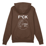 F*CK YOU Pie Chart Oversize Hoodie – Kahverengi – arka görünüm