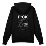 F*CK YOU Pie Chart Oversize Hoodie – Siyah – arka görünüm