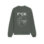 F*CK YOU Pie Chart Oversize Sweatshirt – Antrasit – arka görünüm