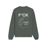 F*CK YOU Pie Chart Oversize Sweatshirt – Antrasit – arka görünüm