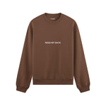 F*CK YOU Pie Chart Oversize Sweatshirt – Kahverengi – ön görünüm