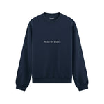 F*CK YOU Pie Chart Oversize Sweatshirt – Lacivert – ön görünüm