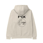 F*CK YOU Pie Chart Hoodie – Krem – arka görünüm