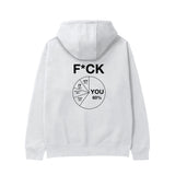 F*CK YOU Pie Chart Hoodie – Beyaz – arka görünüm