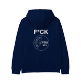 F*CK YOU Pie Chart Hoodie – Lacivert – arka görünüm