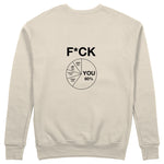 F*CK YOU Pie Chart Sweatshirt – Bej – arka görünüm