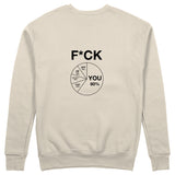 F*CK YOU Pie Chart Sweatshirt – Bej – arka görünüm