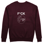 F*CK YOU Pie Chart Sweatshirt – Bordo – arka görünüm