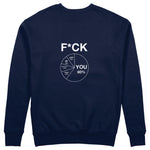 F*CK YOU Pie Chart Sweatshirt – Lacivert – arka görünüm