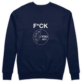 F*CK YOU Pie Chart Sweatshirt – Lacivert – arka görünüm