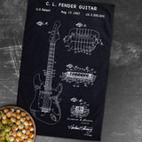 Fender Stratocaster Guitar Chalkboard Kitchen Towel