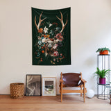 Floral Deer Wall Covering