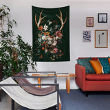 Floral Deer Wall Covering