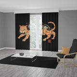 Fierce Catana - Cat Background Curtain