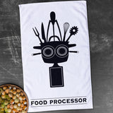 Food Processor White Kitchen Towel