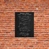 Football Field Chalkboard - Football Field Canvas Print