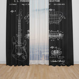 Fender Stratocaster Guitar Chalkboard Background Fret