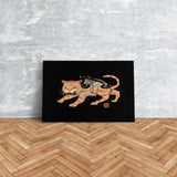 Fierce Catana - Canvas Print with Cat