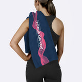 Focus On You / Pink-Navy Blue Sports Towel