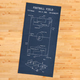 Football Field Navyblue Sports Towel