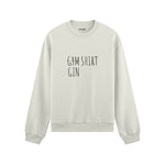 Gin Shirt Oversize Sweatshirt – Beyaz – ön görünüm