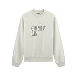 Gin Shirt Oversize Sweatshirt – Beyaz – ön görünüm