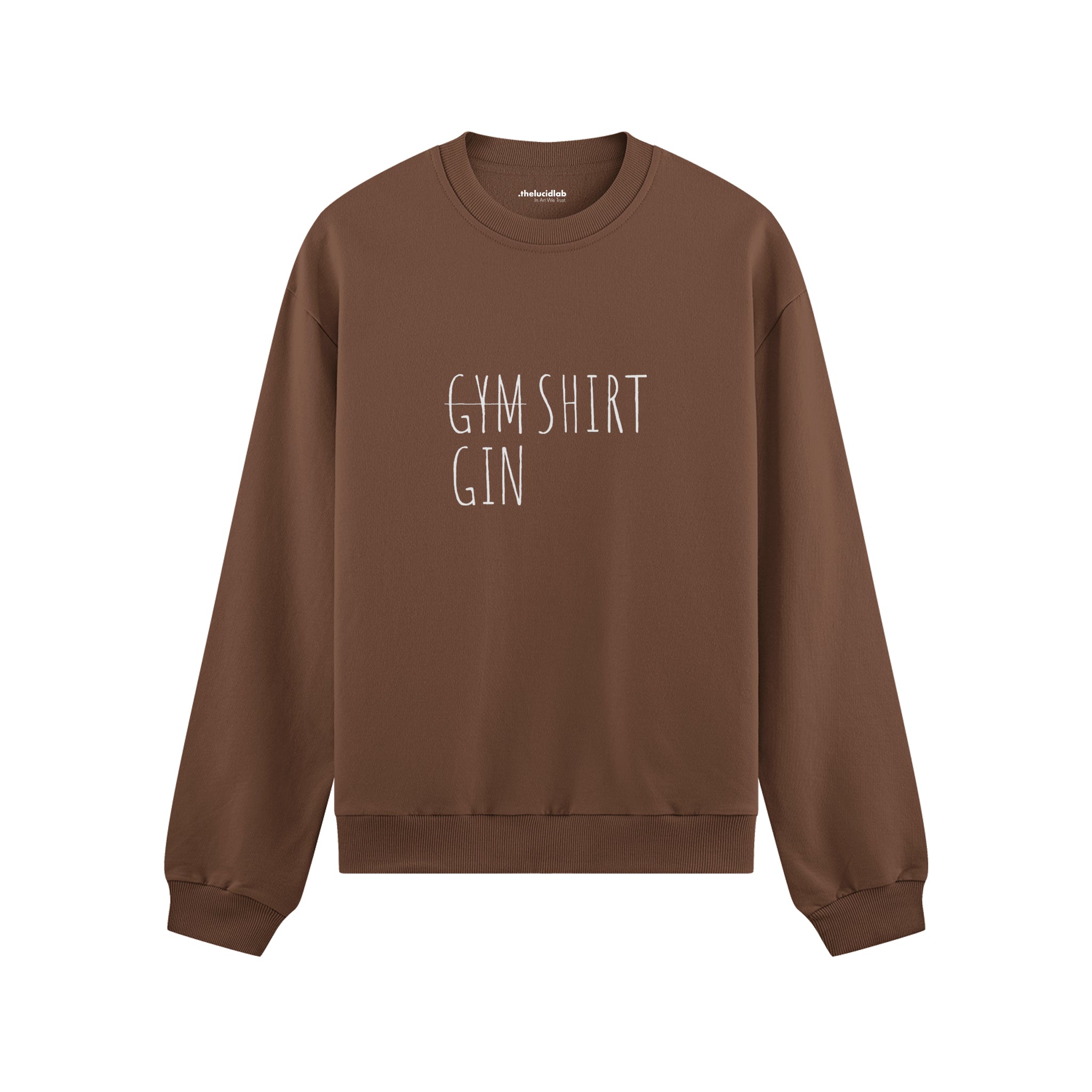 Gin Shirt Oversize Sweatshirt – Kahverengi – ön görünüm