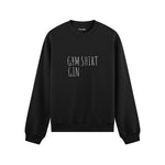 Gin Shirt Oversize Sweatshirt – Siyah – ön görünüm