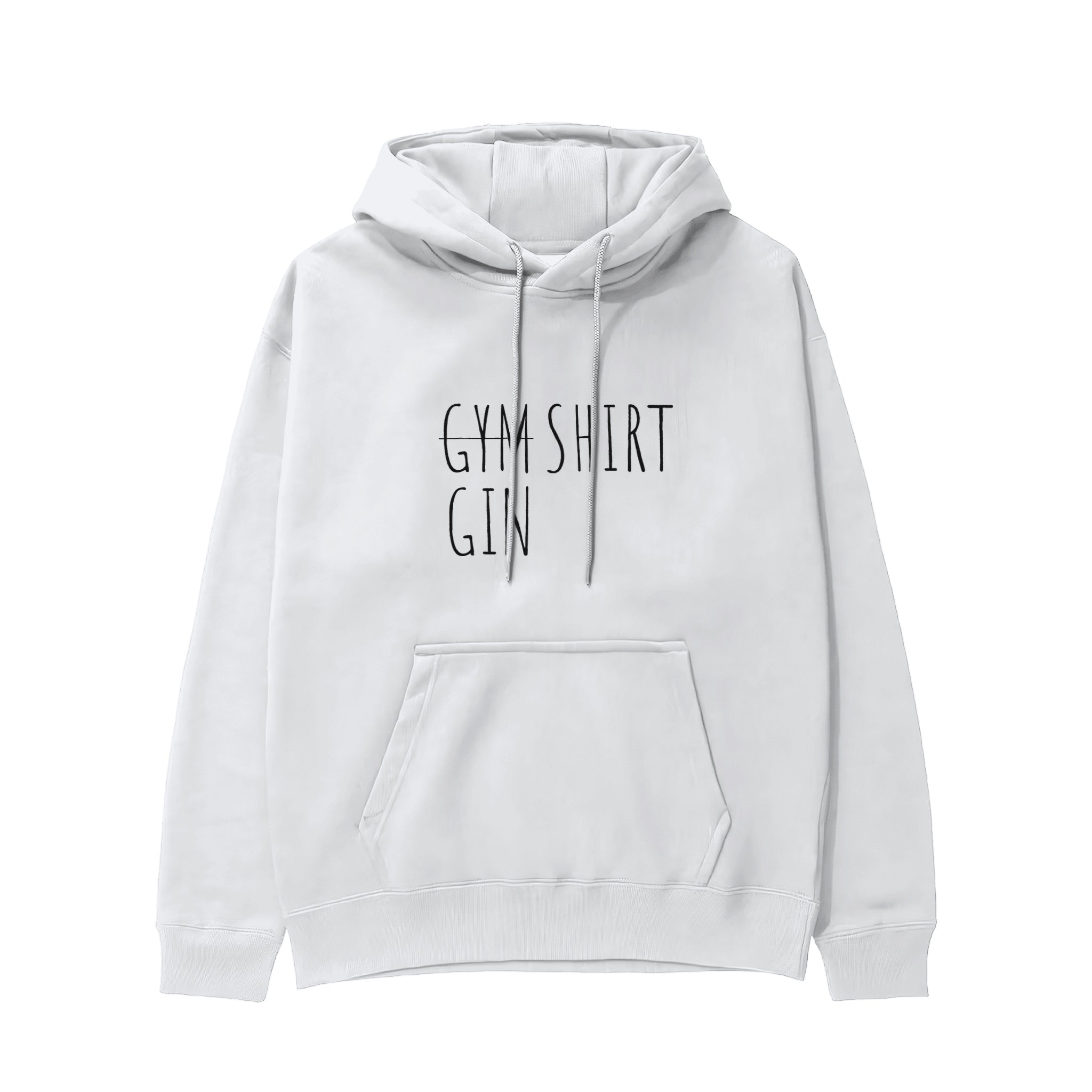 Gin Shirt Hoodie – Beyaz – ön görünüm