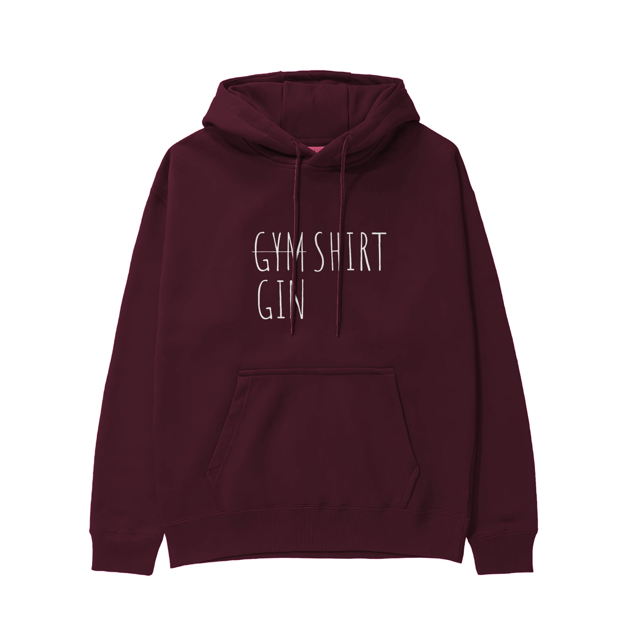 Gin Shirt Hoodie – Bordo – ön görünüm