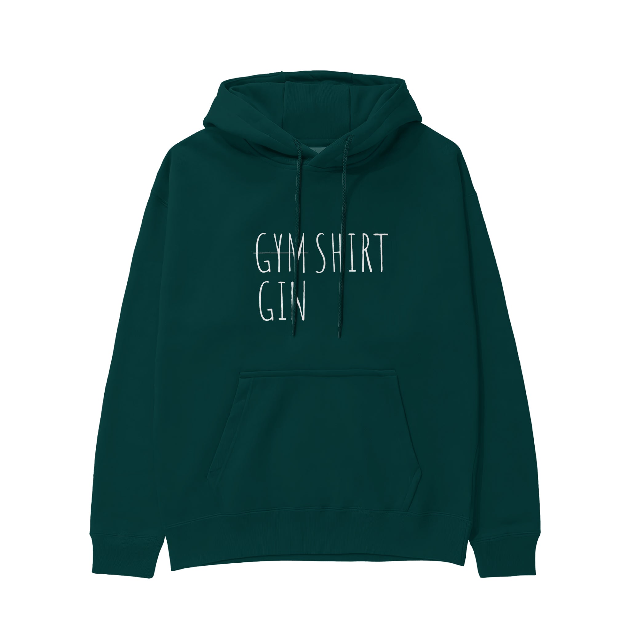 Gin Shirt Hoodie – Koyu Yeşil – ön görünüm