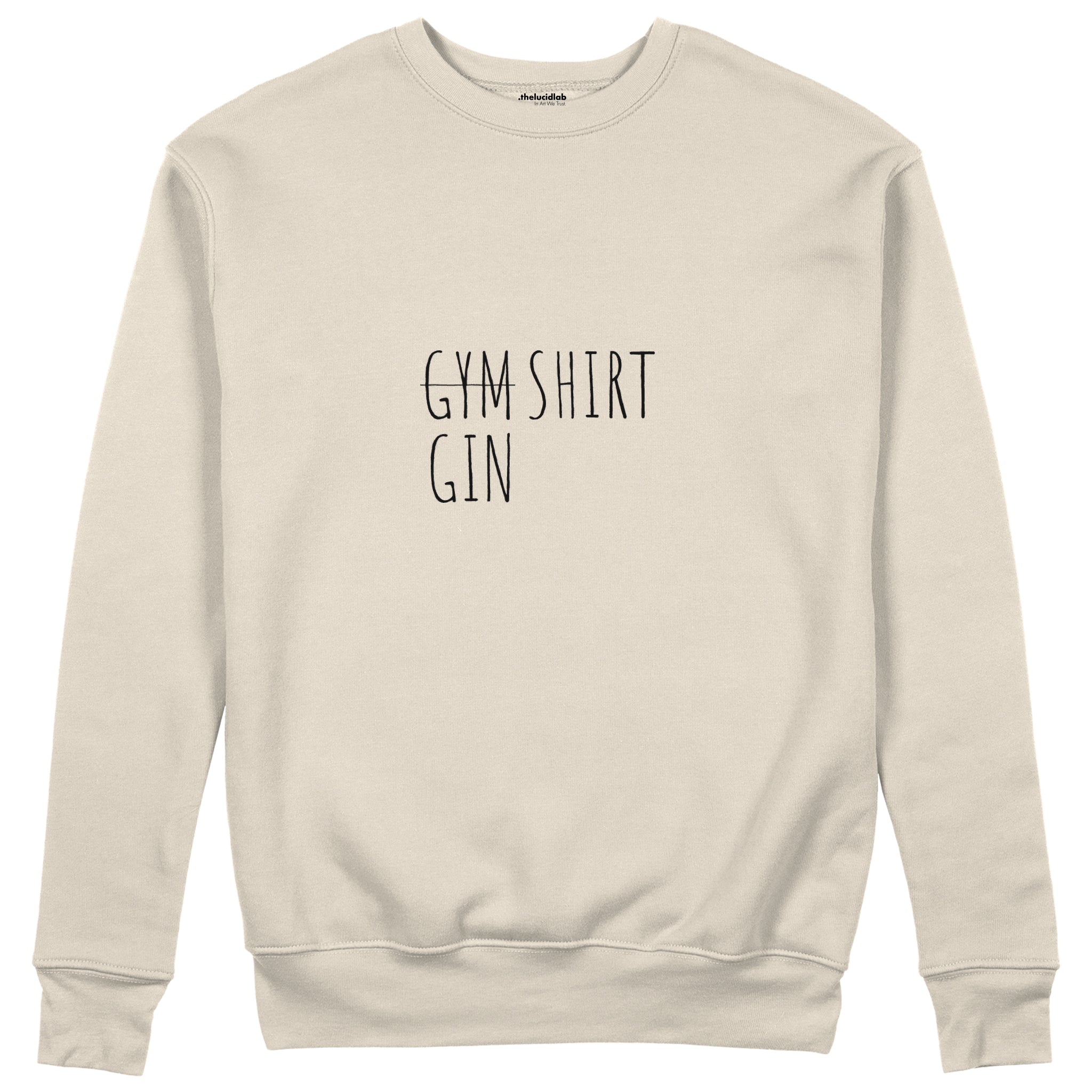 Gin Shirt Sweatshirt – Bej – ön görünüm