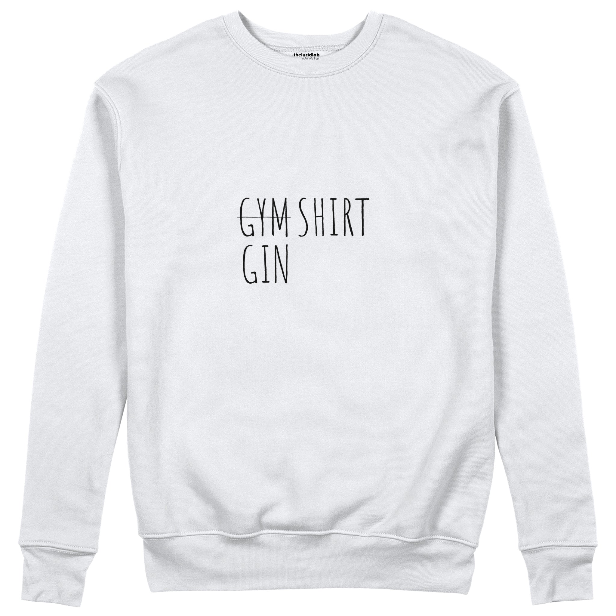 Gin Shirt Sweatshirt – Beyaz – ön görünüm