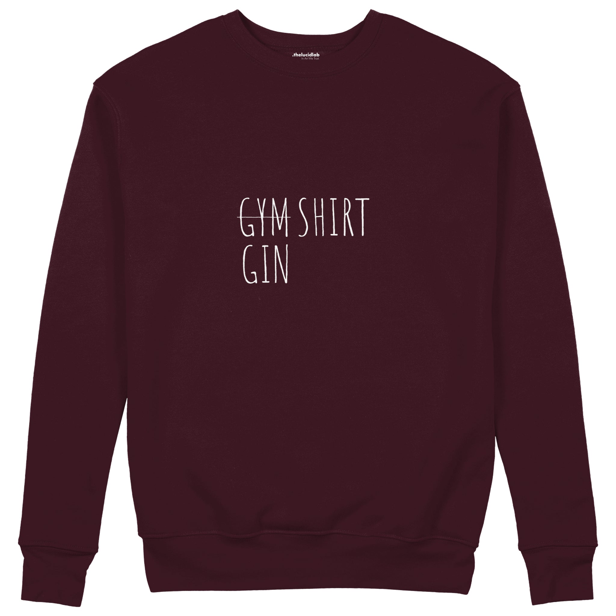 Gin Shirt Sweatshirt – Bordo – ön görünüm