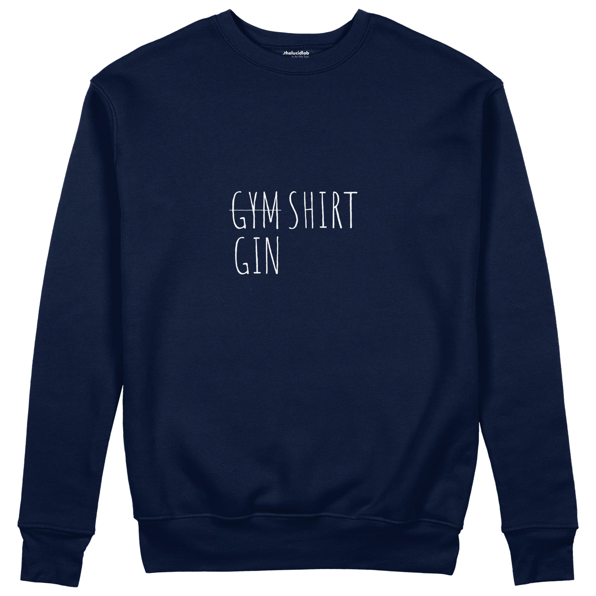 Gin Shirt Sweatshirt – Lacivert – ön görünüm