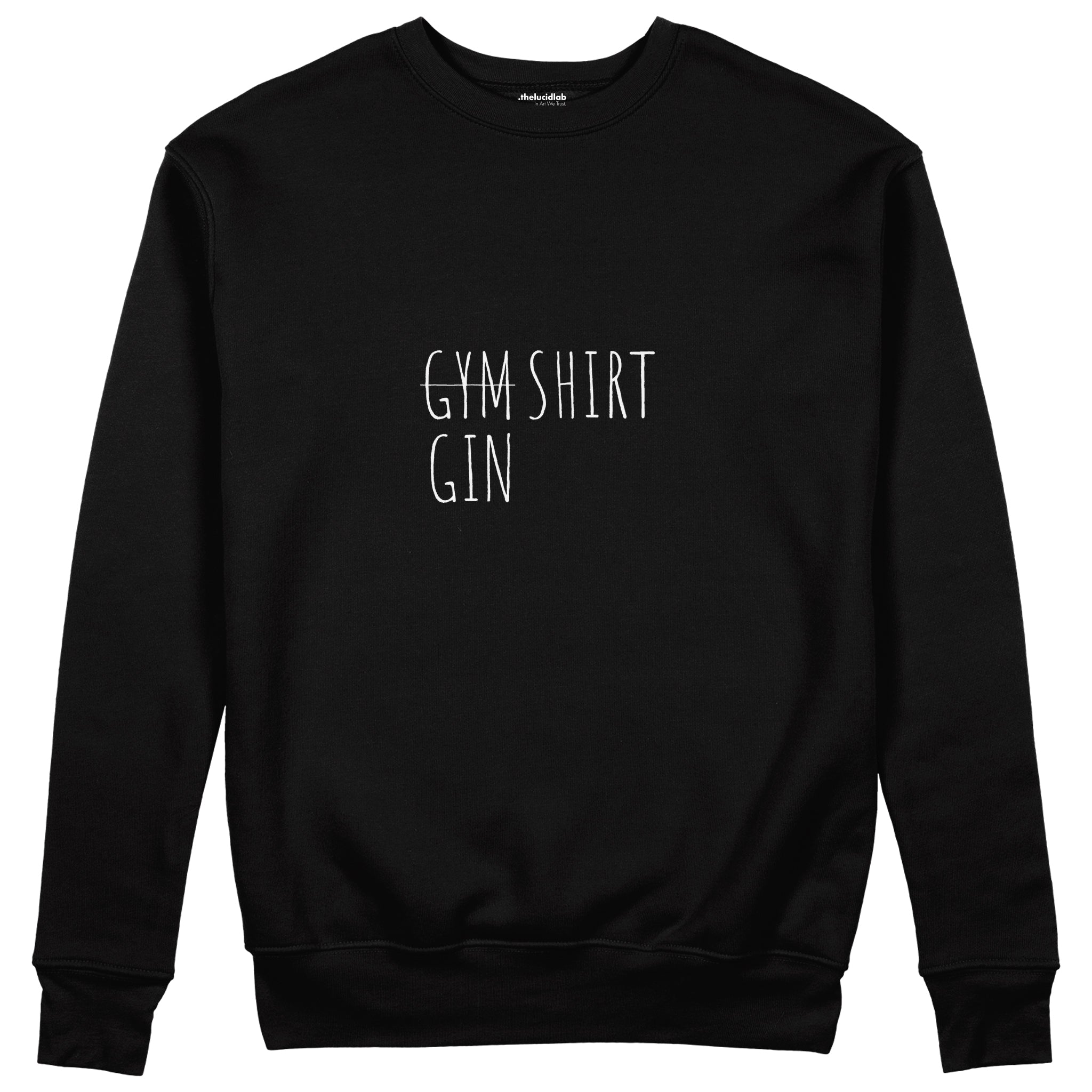 Gin Shirt Sweatshirt – Siyah – ön görünüm