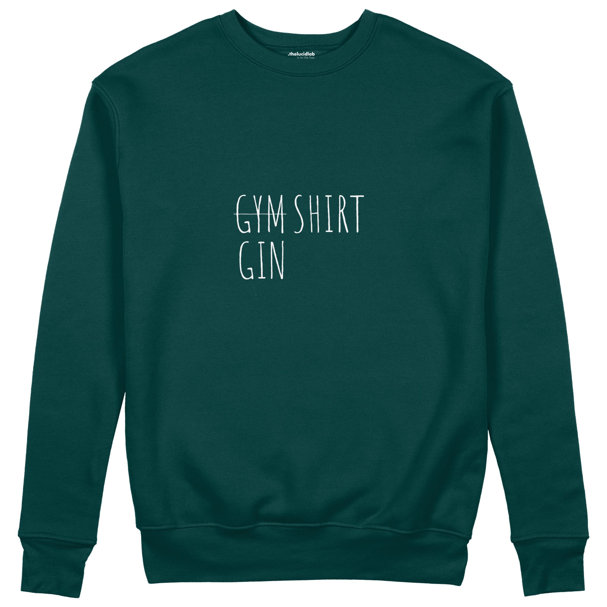 Gin Shirt Sweatshirt – Koyu Yeşil – ön görünüm