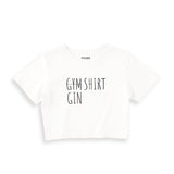 Gin Shirt Crop Tişört — Beyaz — ön görünüm