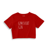 Gin Shirt Crop Tişört — Kırmızı — ön görünüm