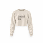 Gin Shirt Crop Sweatshirt – Krem – ön görünüm