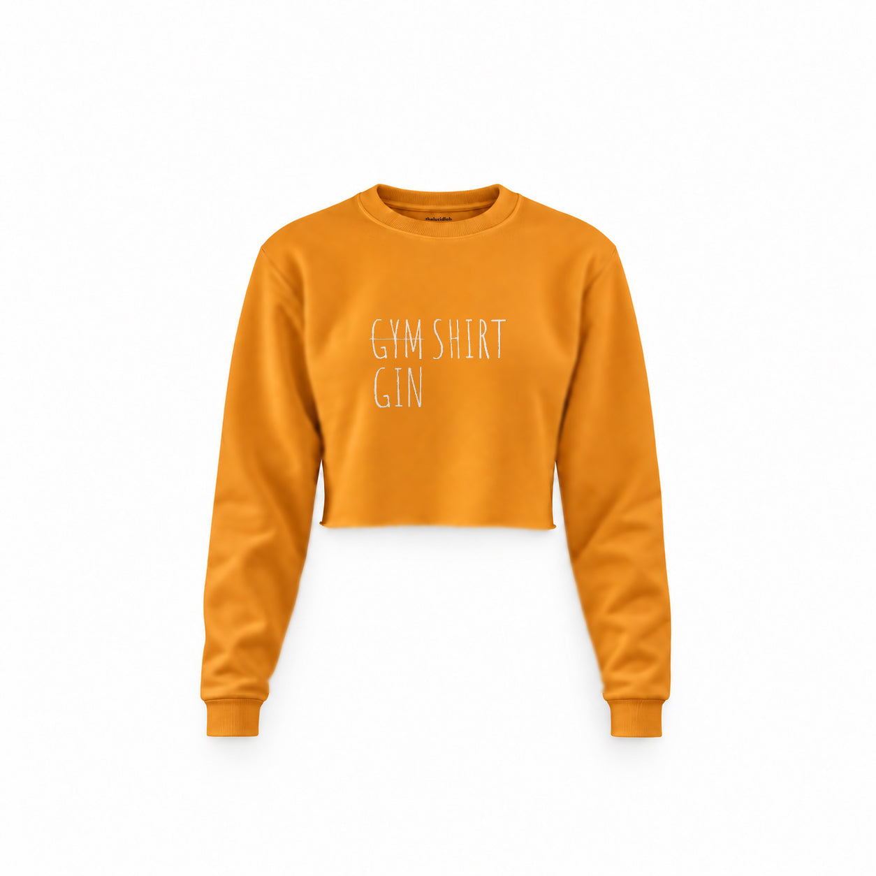Gin Shirt Crop Sweatshirt – Turuncu – ön görünüm