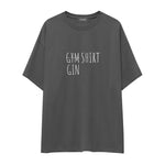 Gin Shirt Oversize Tişört — Antrasit — ön görünüm