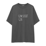 Gin Shirt Oversize Tişört — Antrasit — ön görünüm